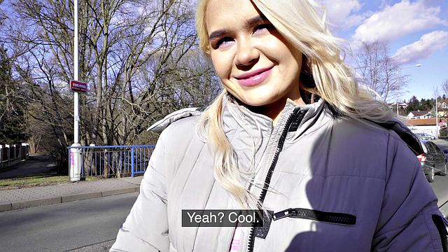 British tourist goes wild on Czech dick in public thong frenzy