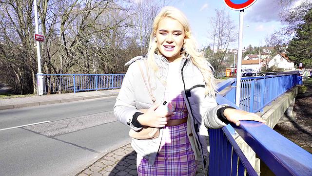 British tourist goes wild on Czech dick in public thong frenzy