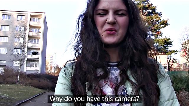 A Italian babe ride a big cock in public in panties & lingerie