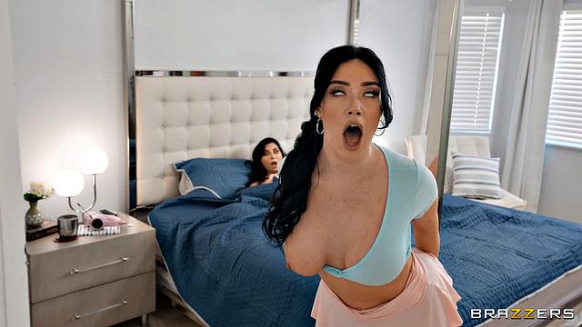 Когда доминантки спорят, страдает муж: Meghan Maiden и Keira Croft устраивают анал на спор в супружеской постели.