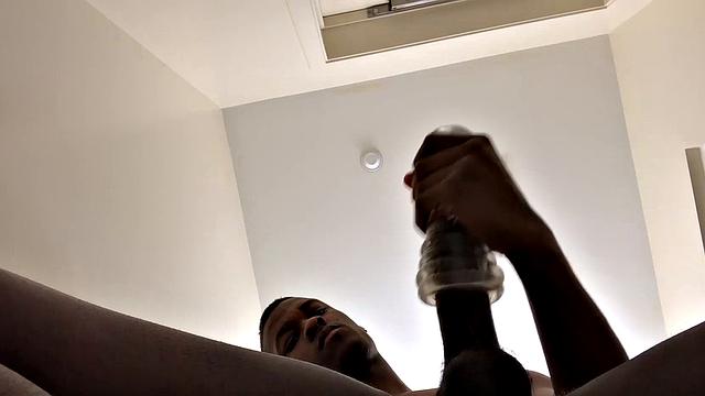 Chris Coleman is quick to pull his pants down and show us he's already hard. The shirt follows and he's soon standing in front of us naked and hard.