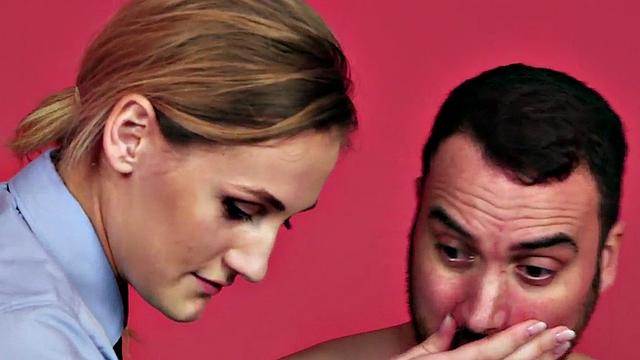 Police babe facesits and blows cock in threesome action