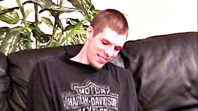 Skinny and smooth Paul gets naked on the sofa for Auntie Bob's camera. He starts working on a boner when Auntie Bob moves in for a little oral pleasure. Then Paul goes back to stroking his stiff dick, with determination.