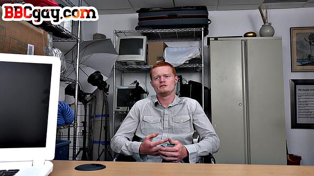 Redhead amateur gets her tight ginger hole drilled by BBC in the office