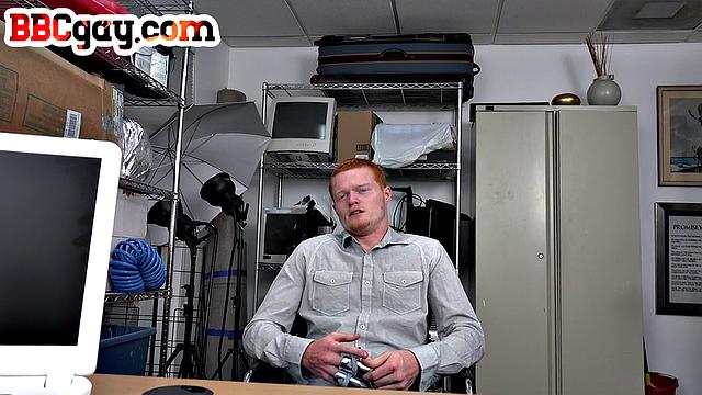 Redhead amateur gets her tight ginger hole drilled by BBC in the office