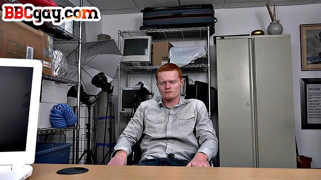 Redhead amateur gets her tight ginger hole drilled by BBC in the office