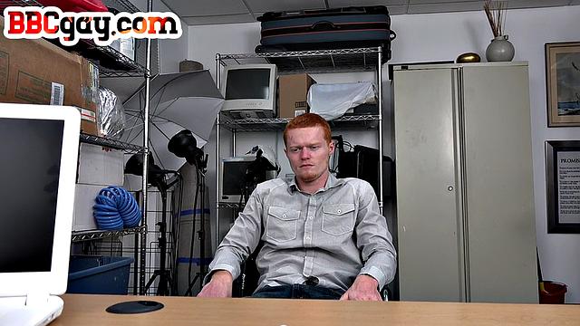 Redhead amateur gets her tight ginger hole drilled by BBC in the office