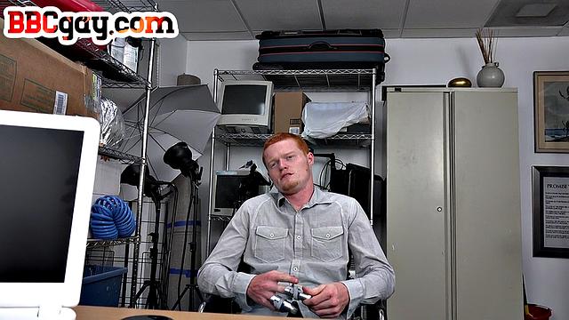 Redhead amateur gets her tight ginger hole drilled by BBC in the office