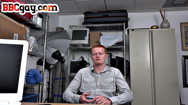 Redhead amateur gets her tight ginger hole drilled by BBC in the office