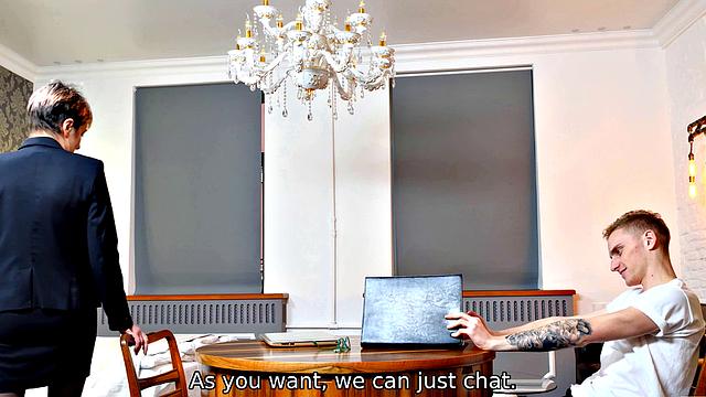 TUTOR4K. Teacher in black stockings makes love with student