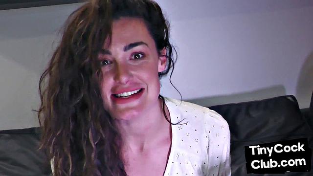 SPH stockings femdom mocks small loser