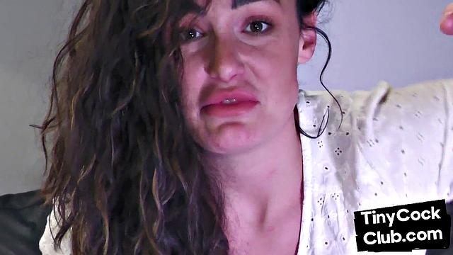 SPH stockings femdom mocks small loser