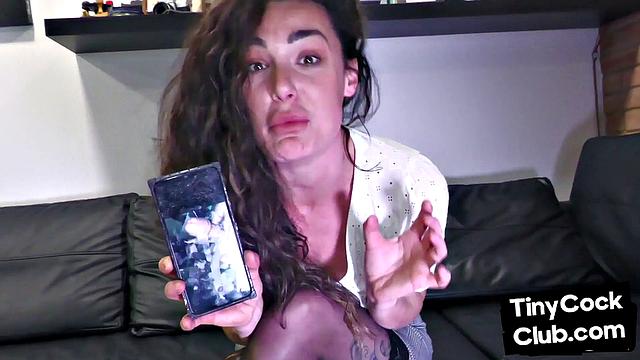 SPH stockings femdom mocks small loser