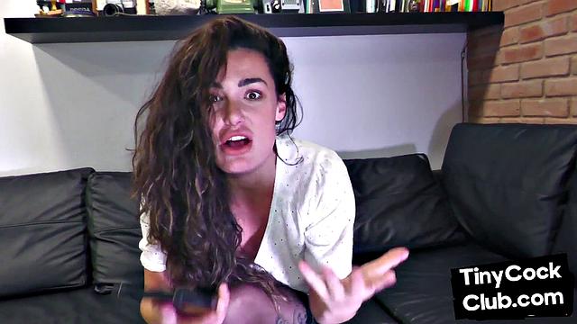 SPH stockings femdom mocks small loser