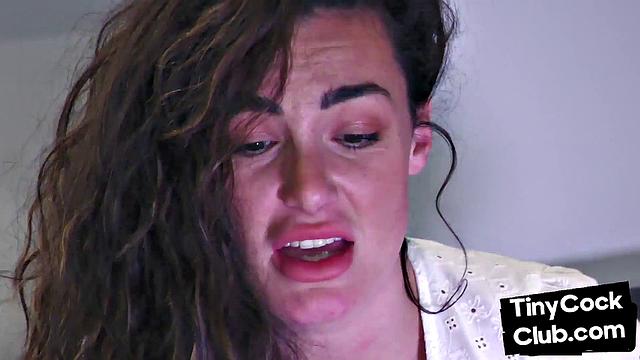 SPH stockings femdom mocks small loser