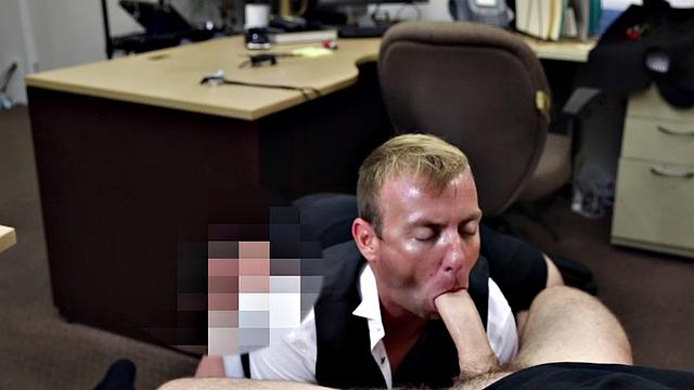 Pawnshop bottom gets fucked in office by owners