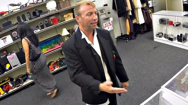 Pawnshop bottom gets fucked in office by owners