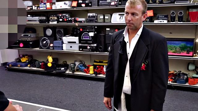 Pawnshop bottom gets fucked in office by owners