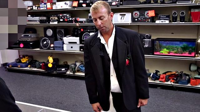 Pawnshop bottom gets fucked in office by owners