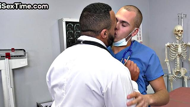 Bisexual nurses pussy and throat in 3some compilation