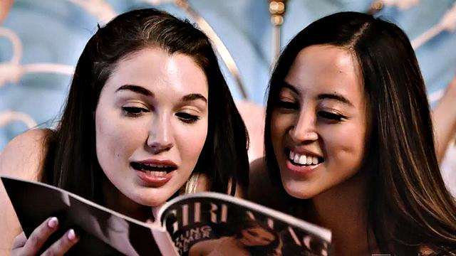 Asian perverted nympho seduced by dirty dyke