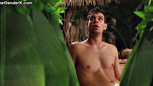 Beauty Tgirl cockriding skinny boy