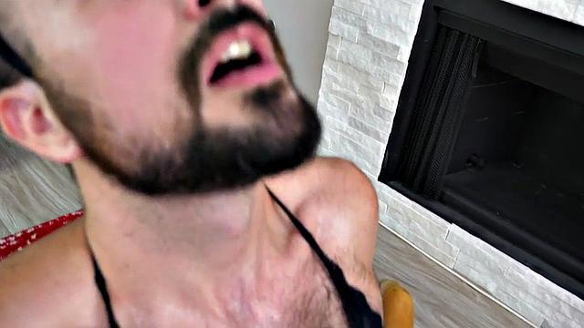 Bisexual IR babe fucked in cosplay 3way with crossdresser