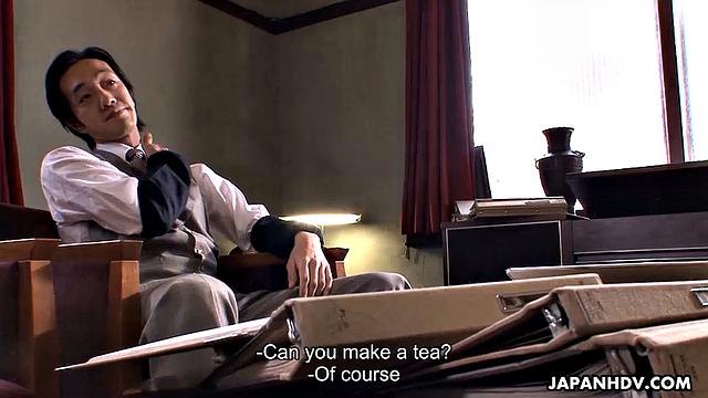 Hot Japanese babe pounded by her co-worker