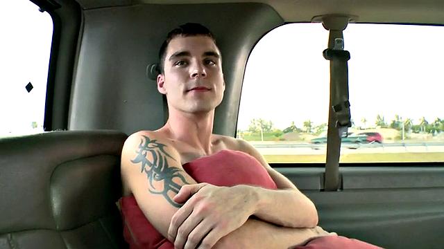 Str8 stud fucks ass in public outdoor van for money