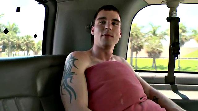 Str8 stud fucks ass in public outdoor van for money