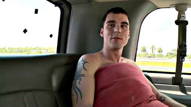 Str8 stud fucks ass in public outdoor van for money
