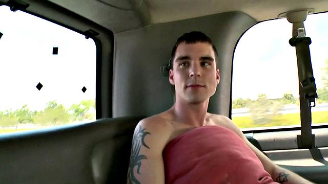 Str8 stud fucks ass in public outdoor van for money