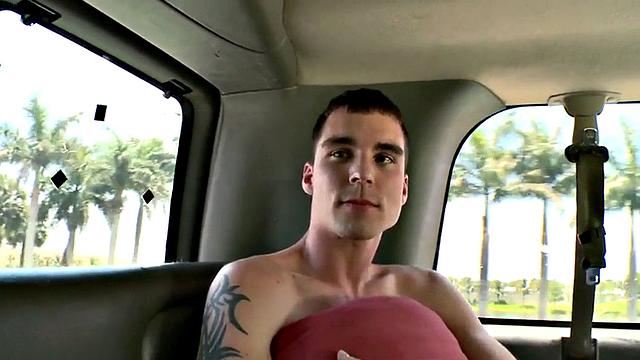 Str8 stud fucks ass in public outdoor van for money