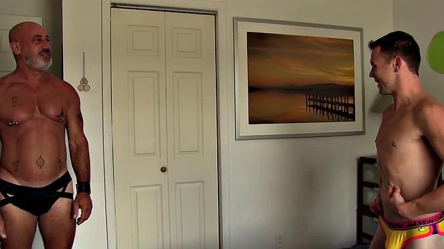 College boy rents room from daddy, with more benefits.