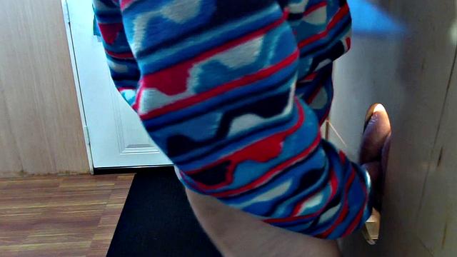 Gloryhole dude fucked in anal by perverted fucker