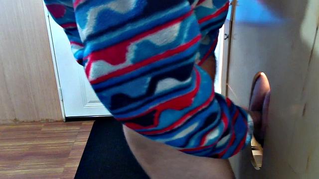 Gloryhole dude fucked in anal by perverted fucker