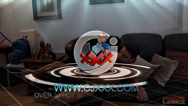 Our featured solo boy of the week is Lewis, a big Latin boy with an uncut cock. Seated on a sofa, it's not long before he's standing and stripping off his clothes.