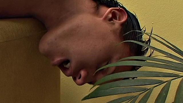 Young Latinos Roger and Alfredo are supposed to be reviewing some interior design options, but lust takes over and soon the horny boys are naked on the sofa sucking each other's big uncut dick.