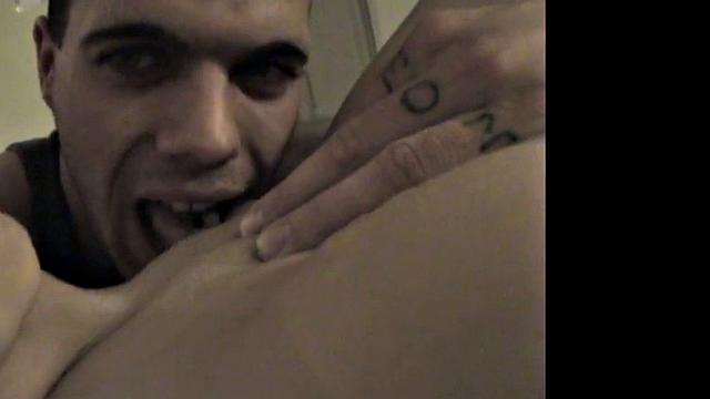 Pryce masturbates with dildo and sucks