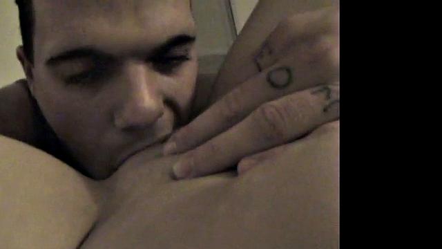 Pryce masturbates with dildo and sucks