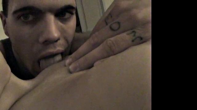 Pryce masturbates with dildo and sucks