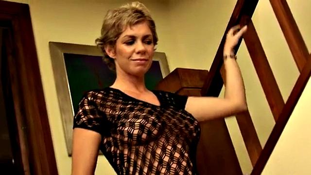 Busty babes striptease gets horny