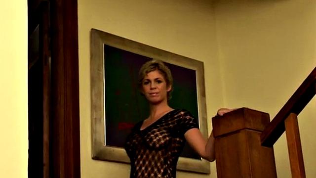 Busty babes striptease gets horny