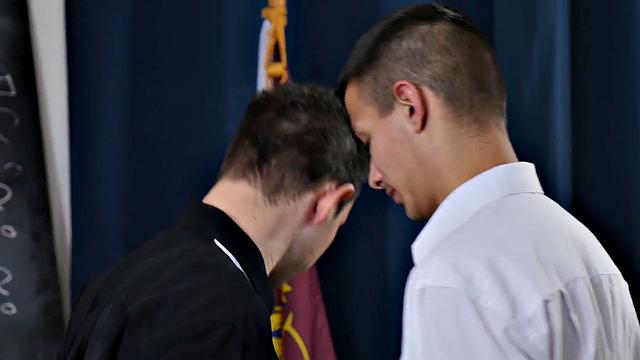 Real priest fucks student in classroom on college