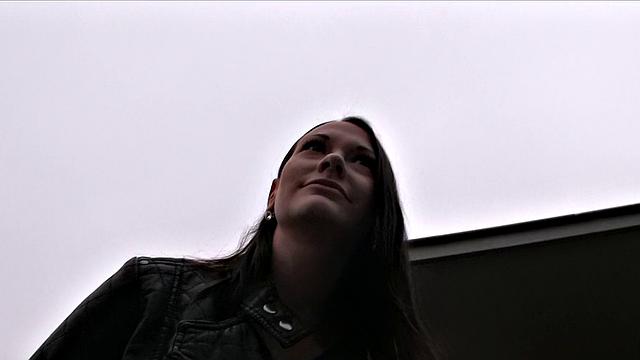 Brunette Lays Down For Fuck Outside Shopping Mall