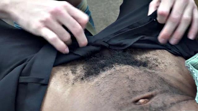 Tattooed twink tries to resist gag reflex as he takes on BBC in POV bareback action