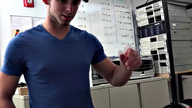 Tattooed twink tries to resist gag reflex as he takes on BBC in POV bareback action