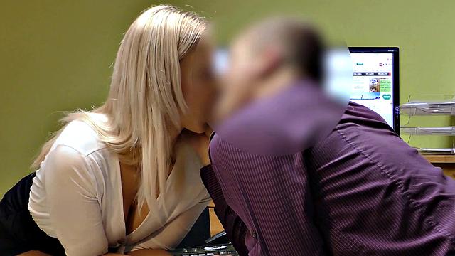 LOAN4K. Needing a loan makes a stunning beauty get off with hung dude