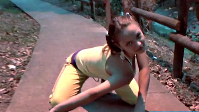 Teen with giant titties gets them out