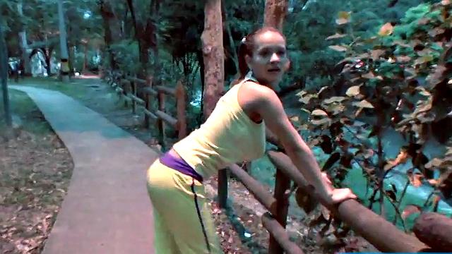 Teen with giant titties gets them out